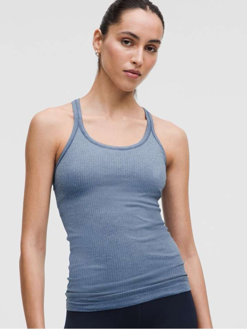 Lululemon Ebb to Street Tank Washed Denim Size 8